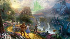 Flowers bubbles paintings The Wizard of Oz roads waterfalls 