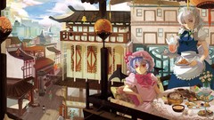 Flowers clouds tea food wings dress Tables hats Vampires white 