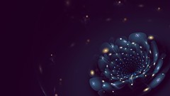 Flowers dark abstract crystal flowers