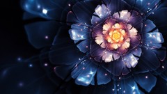 Flowers design abstract crystal flowers