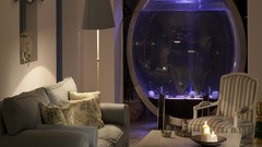 Flowers design chairs aquarium Candles colors architecture 