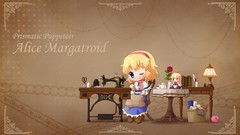 Flowers dress Chibi blondes blush blue eyes short hair wink 