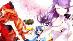 Flowers dress Drums purple hair inazuma eleven twintails kino 