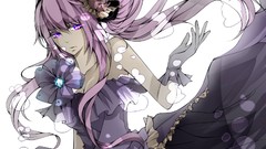 Flowers dress gloves pink hair long hair vocaloid megurine luka 