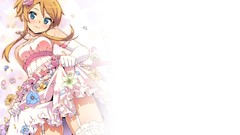 Flowers dress wedding blondes blush long hair blue eyes kousaka 
