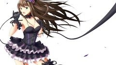 Flowers dress white background gloves Ribbons wires bows 