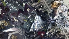 Flowers dress white hair anime girls flower petals artwork Ukai 