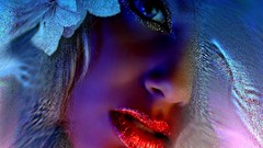 Flowers eyes lips charm