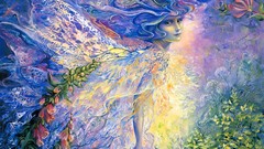 Flowers Fairies dogwood josephine wall fantasy art