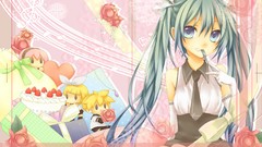 Flowers food roses gloves Ribbons cakes elbows hatsune miku 