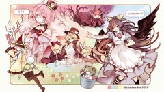 Flowers food wings ears dress horns Alice in Wonderland white 