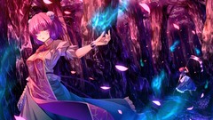 Flowers Games blush pink hair pink eyes short hair touhou 