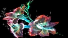 Flowers Glitter fantasy art artistic