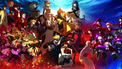 Flowers groups roses Anime glasses tie horns white hair red 