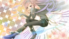 Flowers keys Shorts tongue blouse pink hair long hair pink eyes 