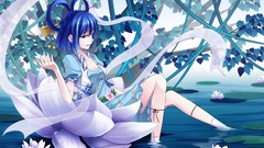 Flowers leaves nature water dress Bells socks Water Lilies 