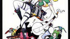 Flowers leaves weapons Katana Army Fairies chest white 