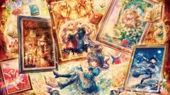 Flowers letters Books dress paintings Pigeons Alice in 