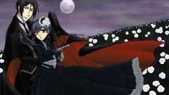 Flowers moon Guns roses Anime dress tie white roses suit 