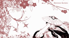 Flowers pink Anime hats closed eyes bleach ponytails relaxing 