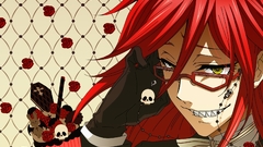 Flowers redheads glasses kuroshitsuji