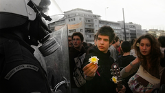 Flowers riots peace police