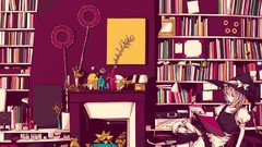 Flowers room Books chairs roses interior dress hats socks 