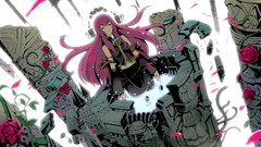 Flowers roses vines anime girls vocaloid megurine luka redheads 