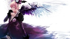 Flowers roses wings Anime hats blondes kuroshitsuji anime boys 