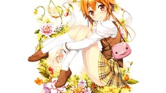 Flowers school uniforms brown