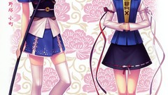 Flowers text weapons hats socks red eyes Ribbons vertical bows 