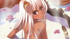 Flowers topless red eyes