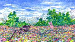 Flowers watercolor paintings