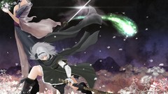 Flowers weapons Katana dress hats socks ghosts white hair 