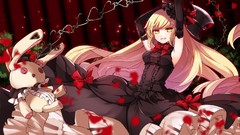 Flowers weapons roses dress hats gloves Ribbons bows chains 