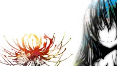 Flowers white long hair hatsune miku vocaloid neko polychromatic