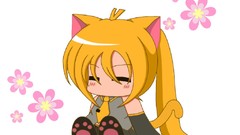 Flowers white tie Chibi blondes anime girls vocaloid animal 