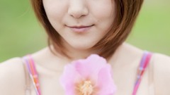 Flowers woman asians smiling Mitsui Aika