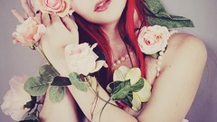 Flowers woman Insomnia redheads
