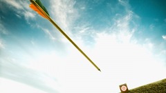 Flying arrows archery bullseye