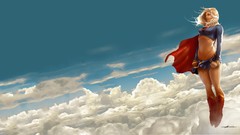 Flying blondes skies dc comics supergirl capes super girl