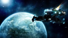 Flying spaceships ground Hyperion video games starcraft ii 