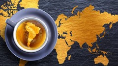 Foam coffee continents Maps world map