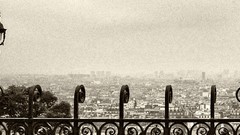 Fog black and white Paris France Europe monochrome cityscapes 