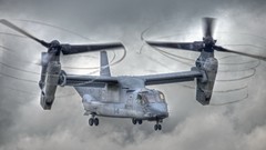 Fog clouds Aircraft vortex V-22 Osprey