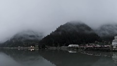Fog gray panorama Turkey lakes mosques Trabzon FurkanCanturk 