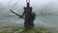 Fog ruins Ravens horns Undead beard Swords helmets the elder 