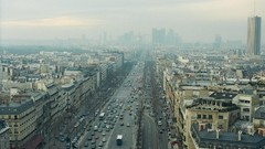 Fog winter Paris France cars roads cities 1996