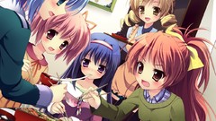 Food Anime anime girls chopsticks mahou shoujo madoka magica 