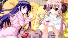 Food Anime long hair anime girls nanao naru underwear panties 